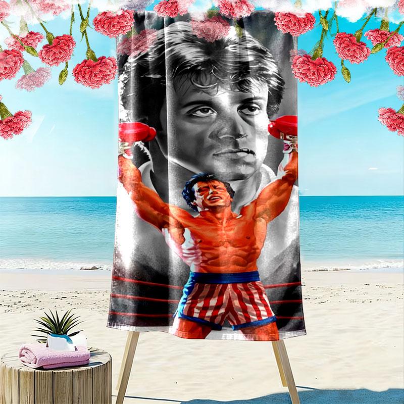 Boxer Patriotic Shorts Print Beach Towel Large Soft Quick Dry Towel For Beach Camping Swimming