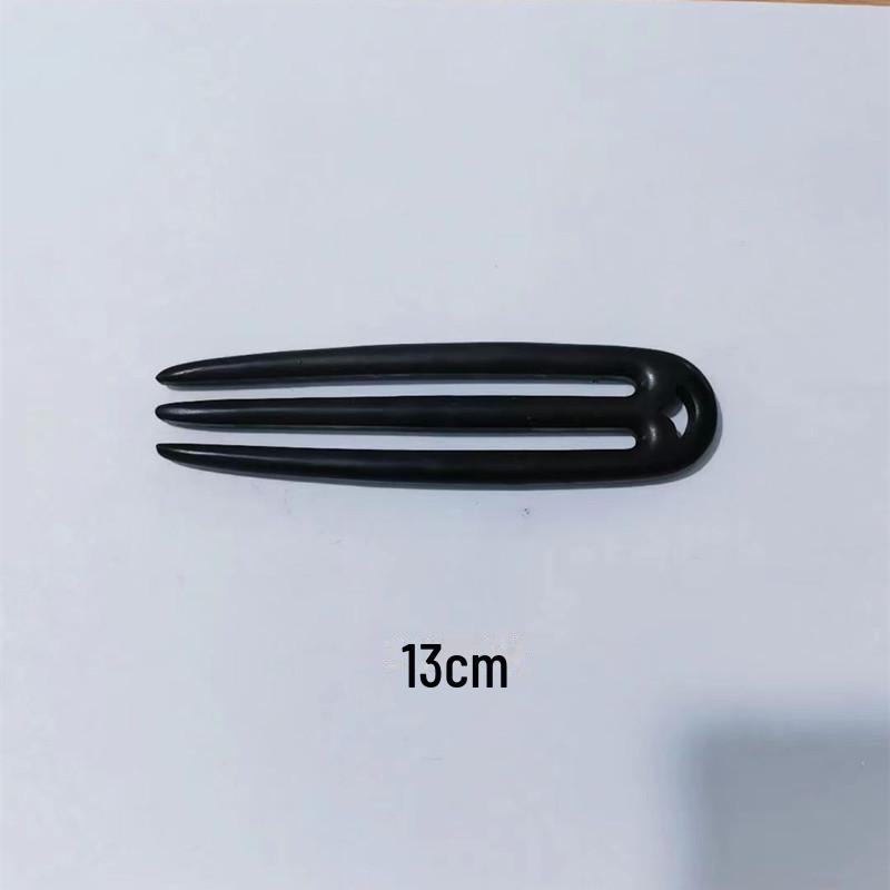 Mini U-Shaped Sandalwood Hairpin: Chinese-Style Double Hairpin Headdress