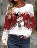 Women's Sweatshirt 3D Prints Christmas Theme Kawaii Graphics Long Sleeve T-shirt Casual Loose Fit O-Neck Tee Long Sleeve Tops