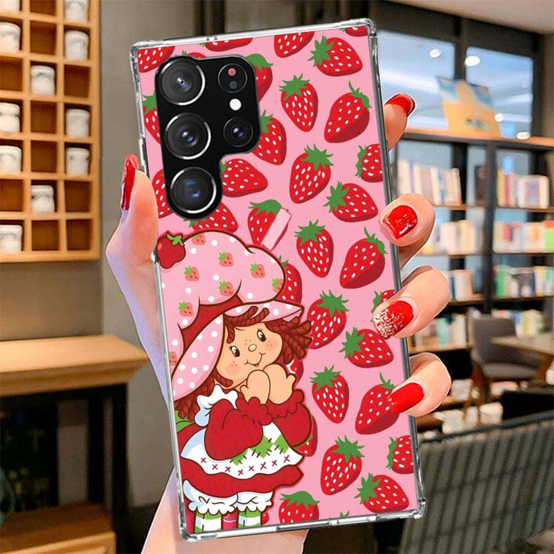 

Cute Strawberry Girl Phone Case For Samsung Galaxy S26 S25 Edge S24 Ultra S23 S22 Plus S21 S20 FE Soft Fundas Shell Galaxy S25 S Samsung S26 Ultra