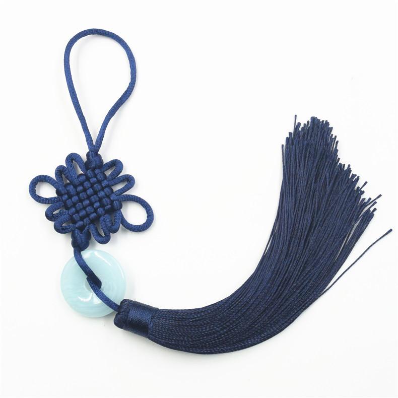 6 Plates Of Small Jade Pieces Chinese Knot, Car Chinese Knot Pendant, Vertical Fringed Ear Pendant