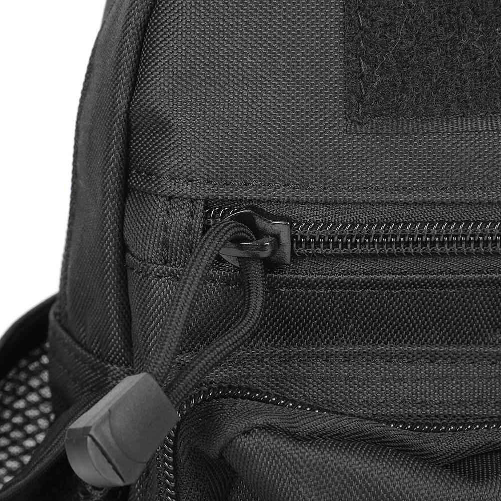 Sport Sling Brusttasche Camouflage Taktik Outdoor Kompakter Rucksack Wandern Radfahren Packtasche Schwarz