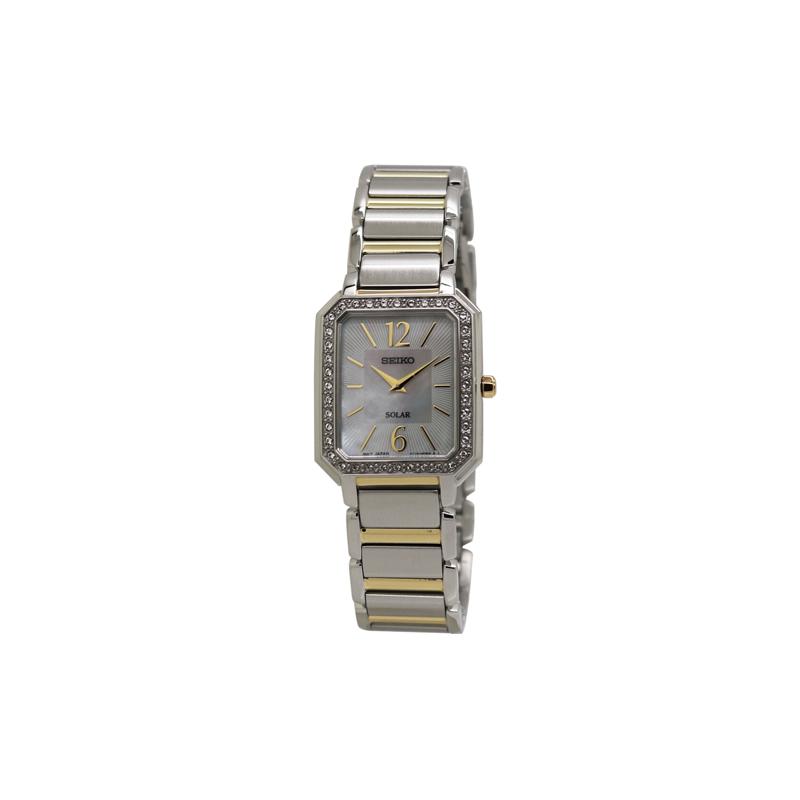 SEIKO Life Waterproof Solar Quartz Steel Strap Women s Watch Fritillary Dial SUP466 синий