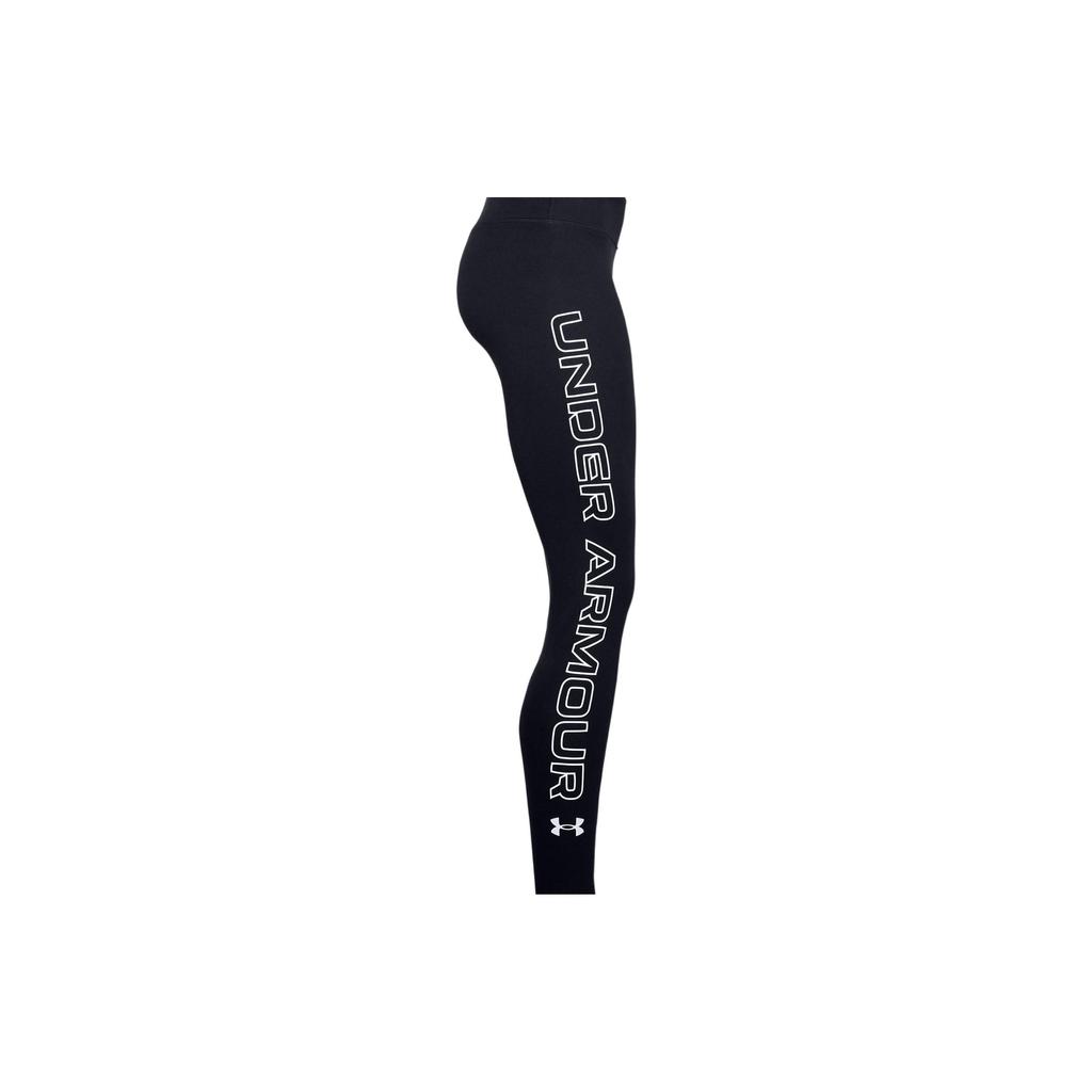 Under Armour Favorite Wordmark Print Stretch Fitness Leggings Women Leggings Black 1356403-001