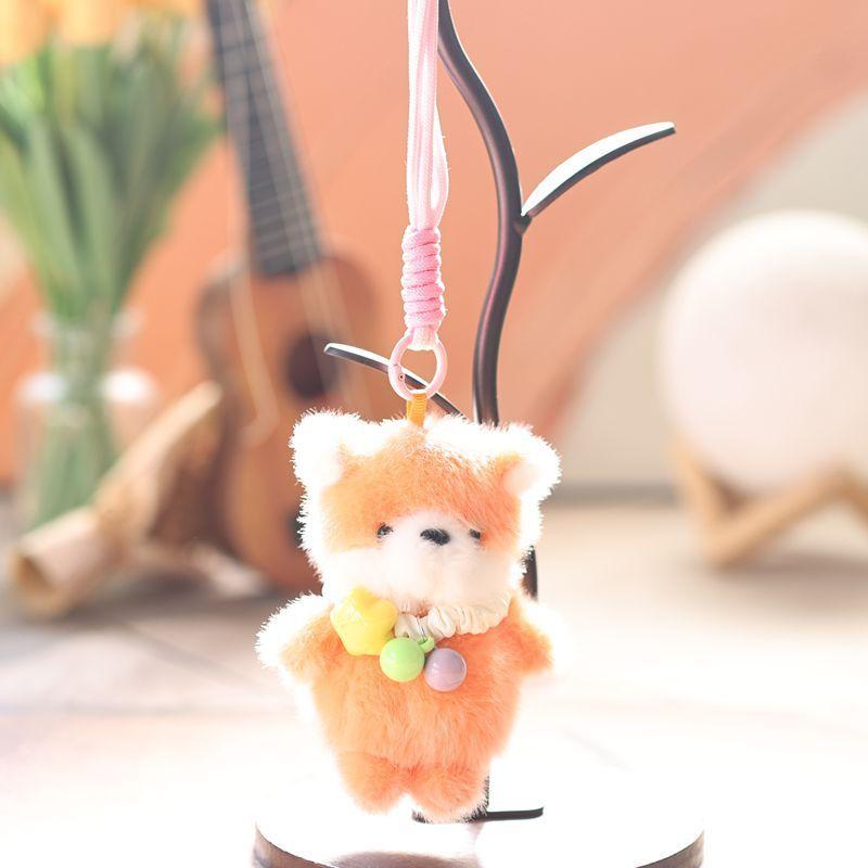 

Cute Raccoon Plush Keychain With Soft Pp Cotton For Bag Decor And Gifts Fox