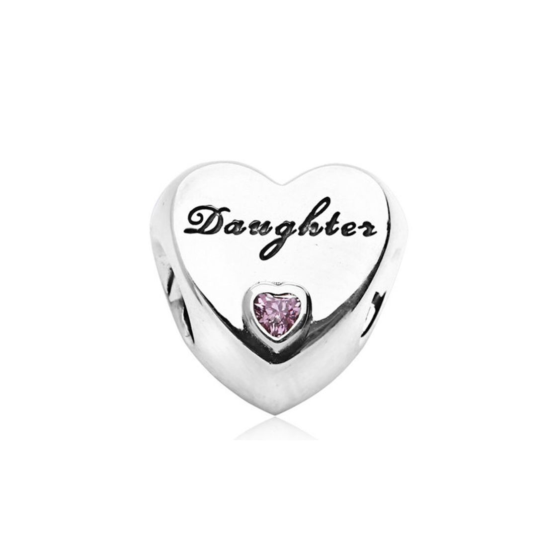 Pandora Daughters Love Pink Heart Zircon Pendant Unisex pendant Silver 791726PCZ Silver,F