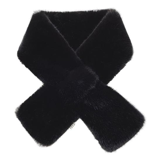 

Женский шарф на шею однотонный мягкий на ощупь теплый ветрозащитный холодостойкий обертывание для шеи утолщенный холодостойкий шарф чёрный