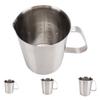 Measuring Cup with Markings Spout 304 Stainless Steel Easy to Clean Milk Frothing Pitcher for Coffee Kitchen