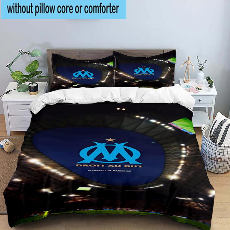 3pcs Mar-seille With Pride Emblem Printed Bedding Set Duvet Cover Closure Includes 1 Duvet Cover & 2 Pillowcases Bedding Sets Home Decor Gifts