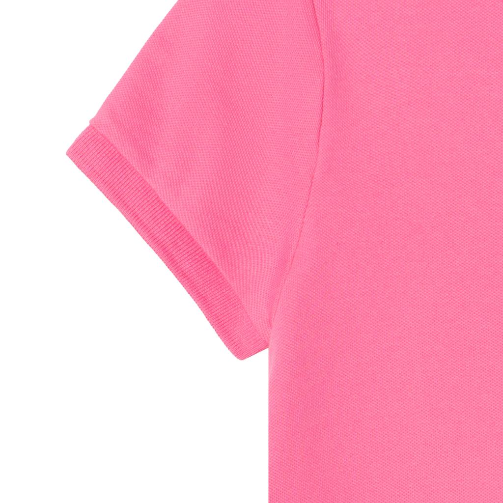 Polo Ralph Lauren Koszulka Polo Jednolity Kolor Logo Małego Kucyka Bawełna Krótki Rękaw Dziecięca góra Różowo-Czerwona 313573242-010