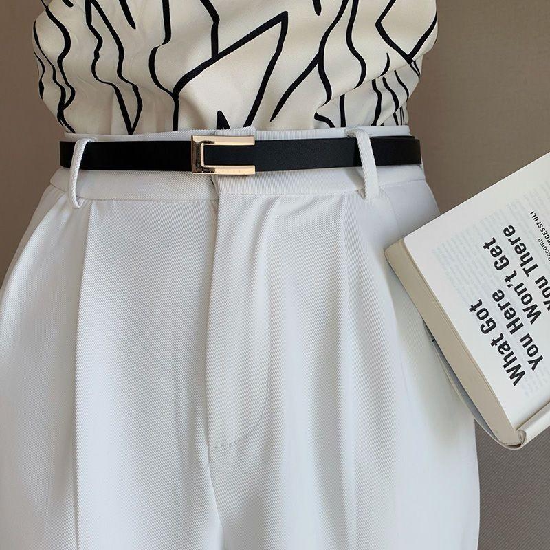 Womens Stylish Black Belt With Minimalist Design And Smooth Buckle For Effortless Fashion Statements