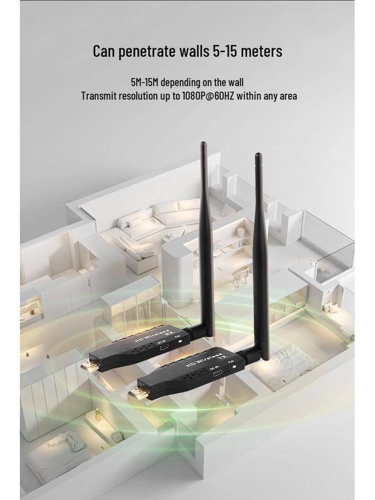 HDMI Wireless Extender: 50m One-to-Many Screen Mirroring Transmitter