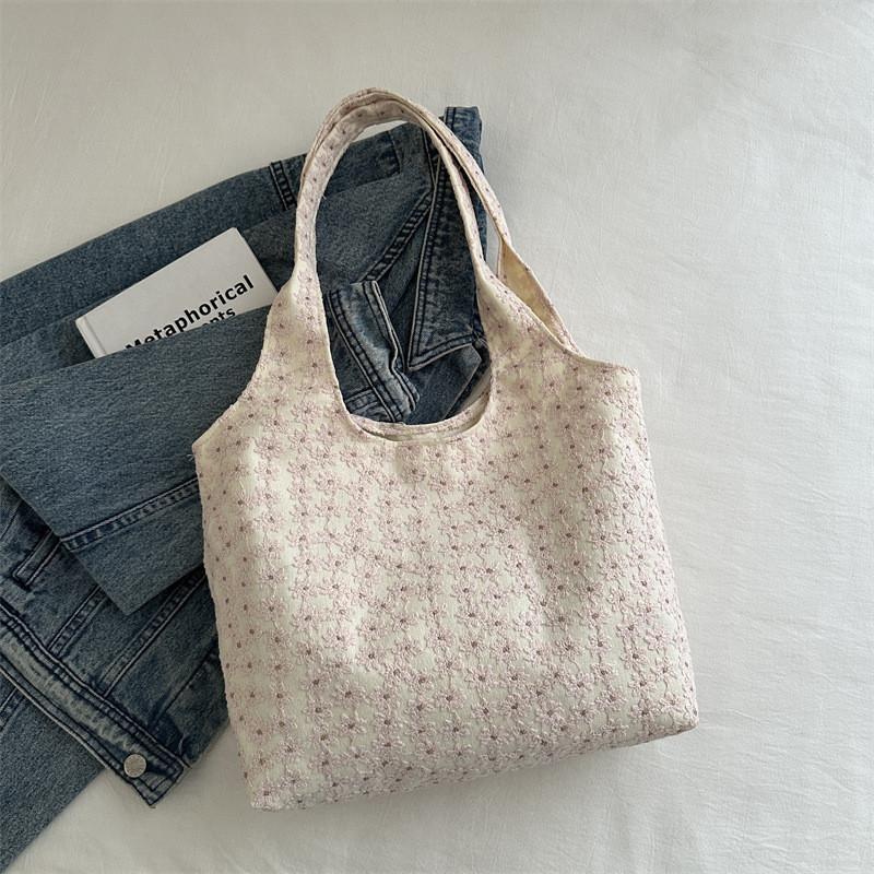 Elegant Mid-sized Canvas Tote Bag With Butterfly Motif And Comfortable Design For Daily Wear Pink