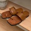 Fashion Clip Toe Women's Heeled Slippers Fad Mid Heels Shoes Summer New Sandals Pumps 2025 Trend Walking Wedges Flip Flops Dress Slides