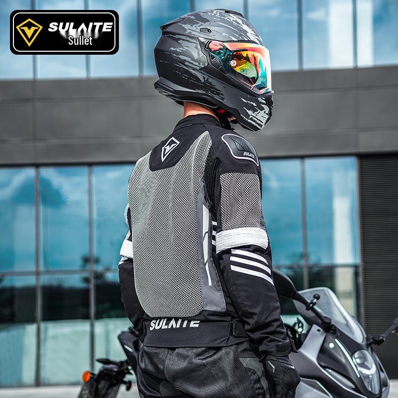 SULAITE Pánský čtyřsezónní protipádový závodní a off-roadový prodyšný motocyklový oblek
