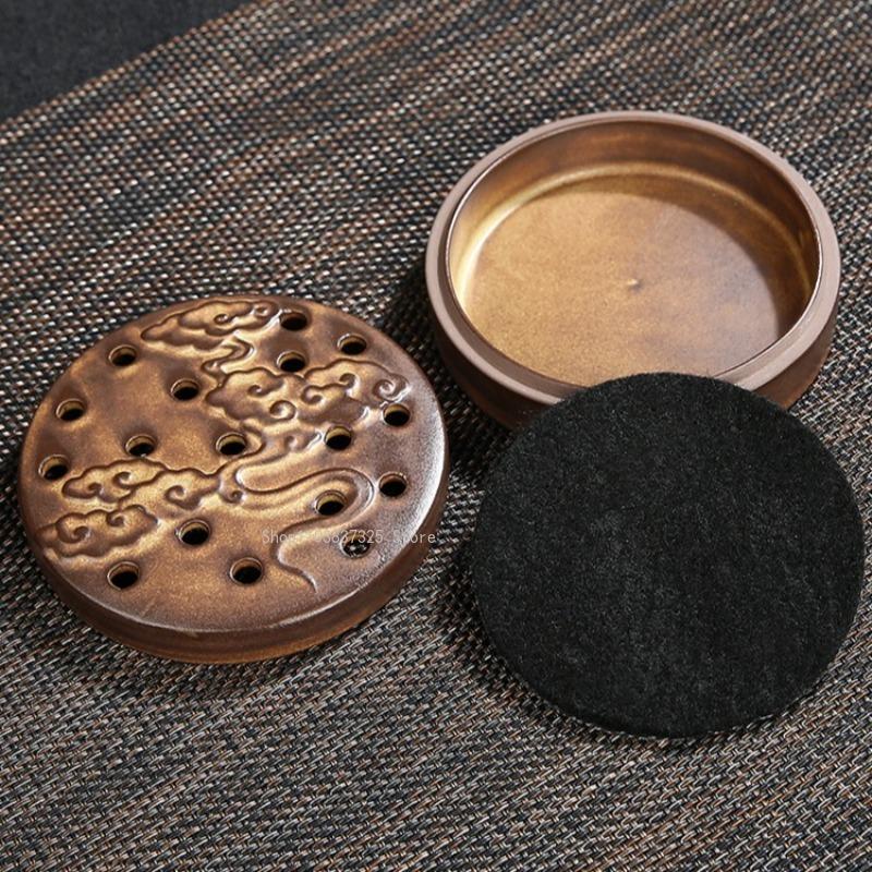 4-hour Coil Incense Burner Ceramic Retro Hollow Aromatherapy Stove Home Tea Room Decorations Relaxing Purifying Fragrance Tools