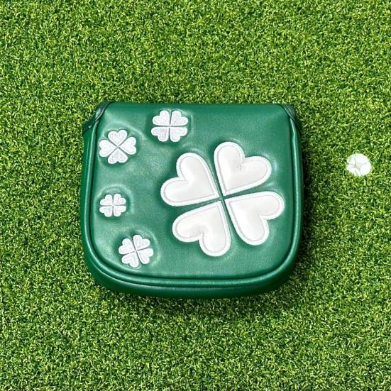 Kryt hlavy golfové hole s magnetickým zavíráním Jetel odolný proti poškrábání Vyšívaný kryt chrániče golfového hole Ochranné vybavení