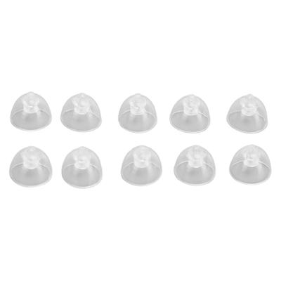 10pcs Sound Amplifier Closed Domes Single Layer Double Hole Silicone Replacement Ear Plug Tips