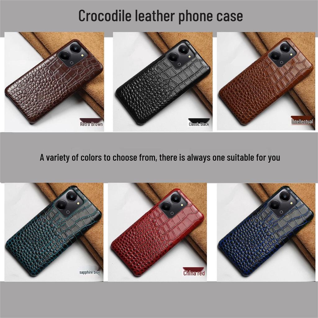 Schutzhülle aus echtem Leder mit Krokodilmuster für Honor Play6T/4T/5TPro