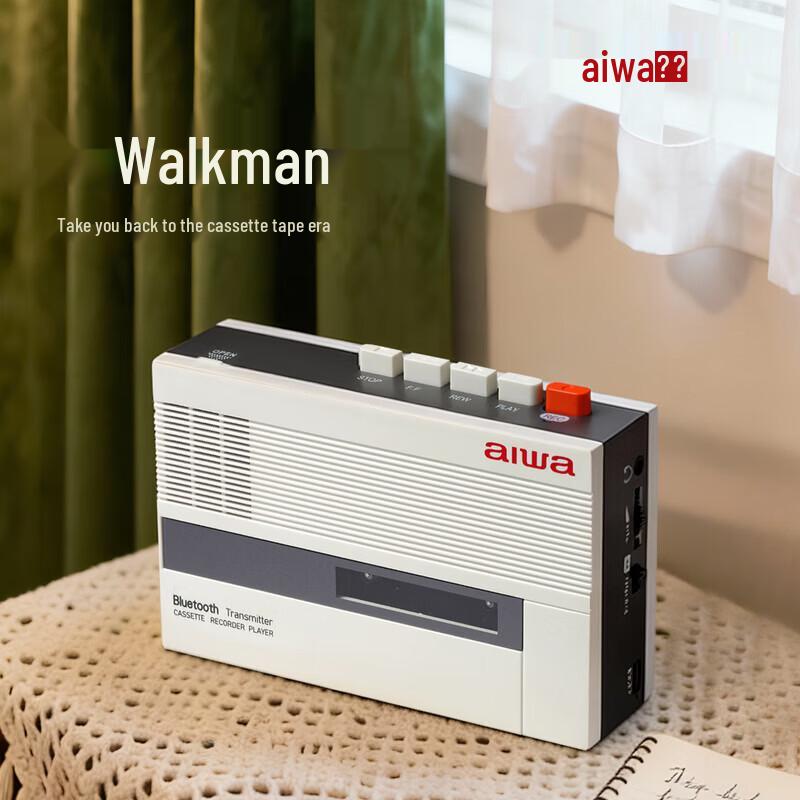 Aiwa Retro Portable Bluetooth Cassette Player & Radio CN Plug (adapter Included)