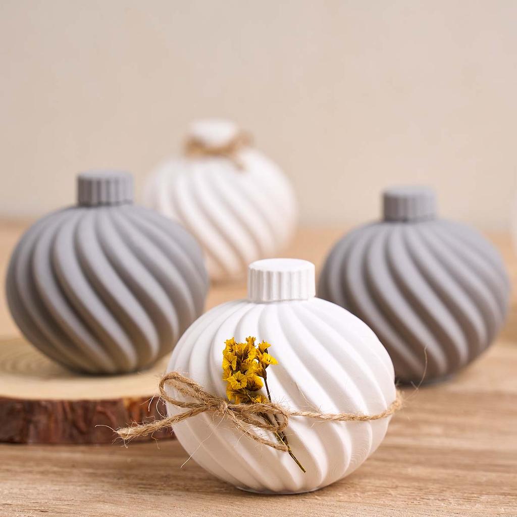 Diagonal Stripes Silicone Candle Mold DIY Scented Candles Rotate Ball Craft Molds Soap Resin Plaster Making Home Decor Supplies