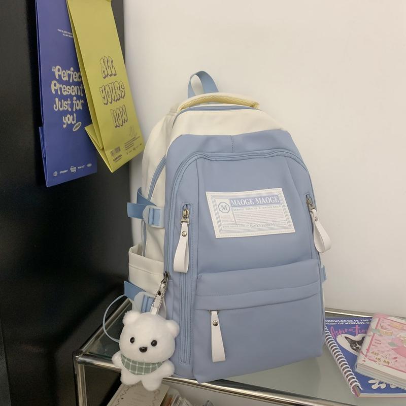 The schoolbag is high-value, fresh and cute, the schoolbag is casual, simple and light, and the commute is versatile and large capacity.