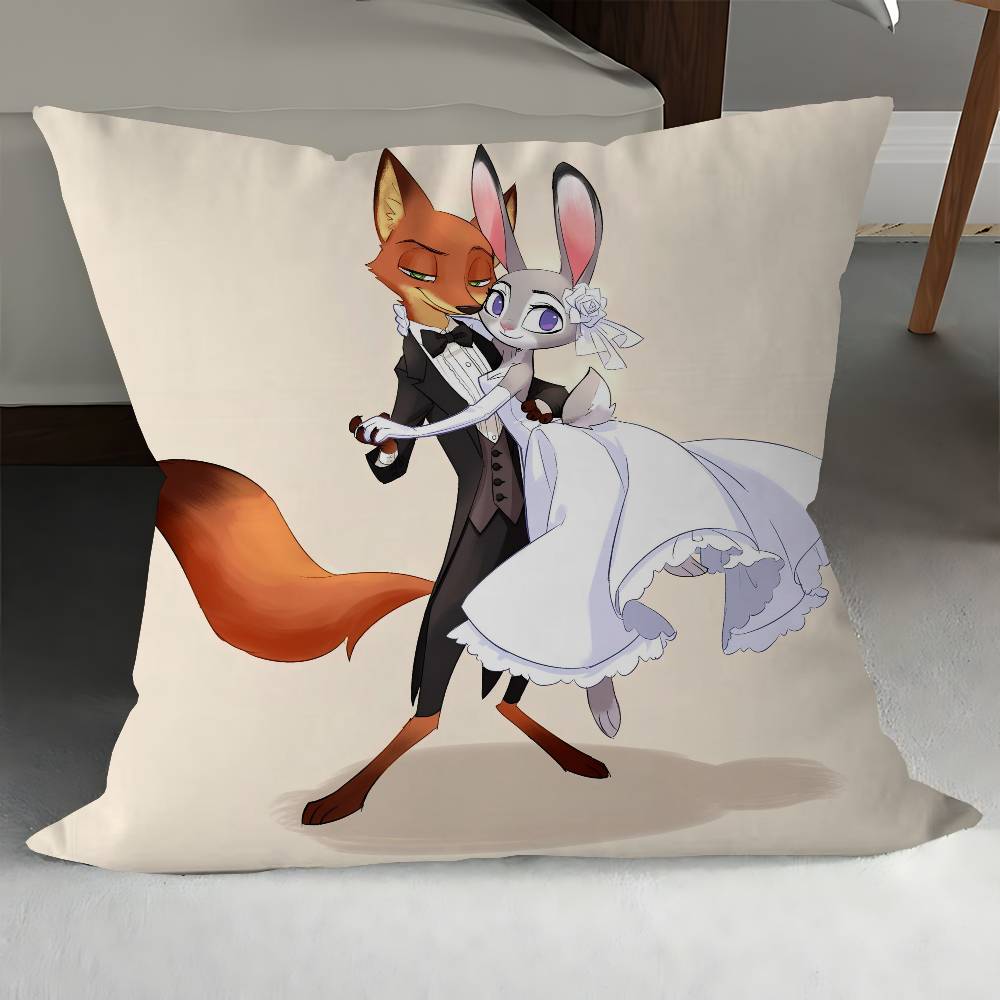 Zeichentrickfilm Z-Zootopia Kissen Geschenk Heim Büro Dekoration Kissen Schlafzimmer Sofa Auto Kissenbezug Kissenbezug