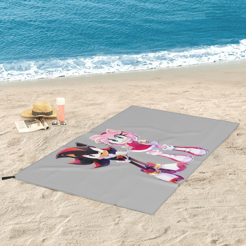 Shadow The Hedgehog Beach Towel Soft Microfiber Quick Dry Absorbent Quick Towels For Swimming
