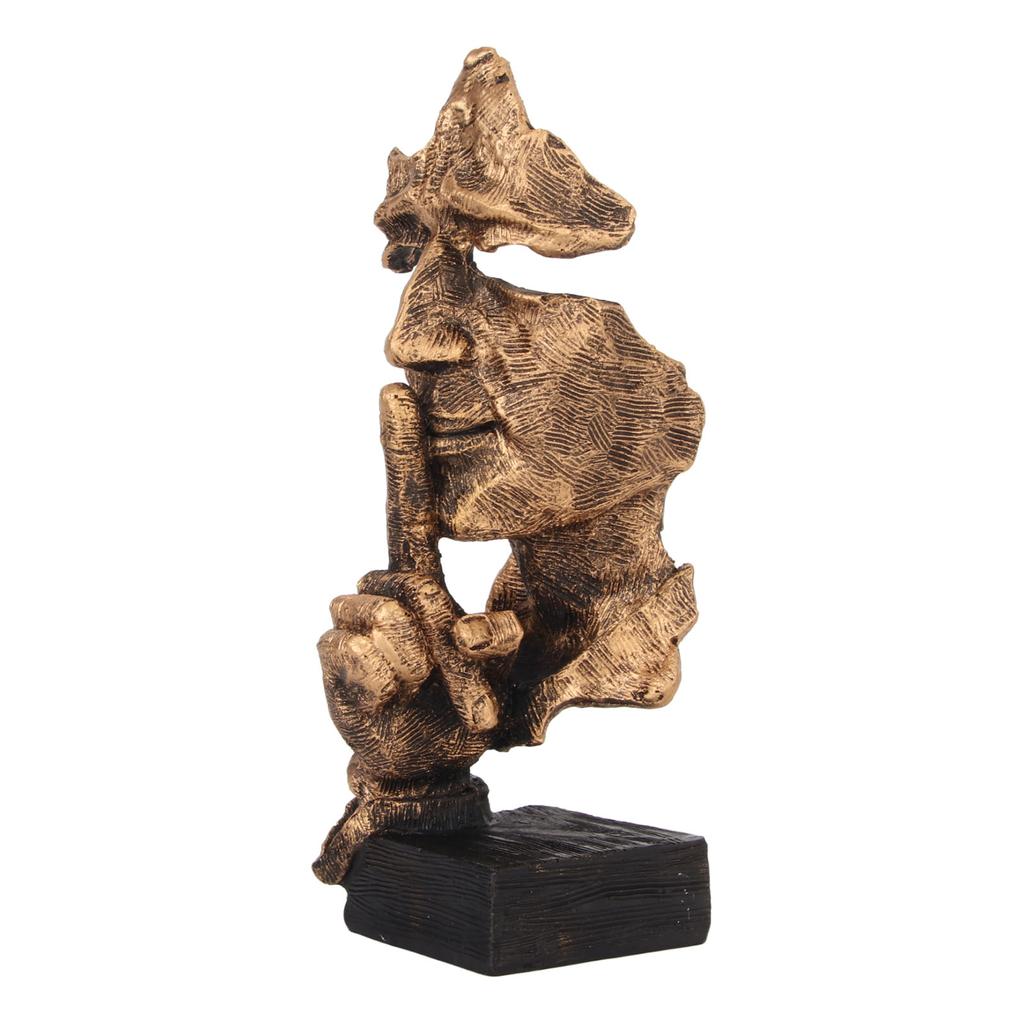  Is Gold Statue Antique Finish Colorfast Stable Base  Resin Thinker Statue for Family 