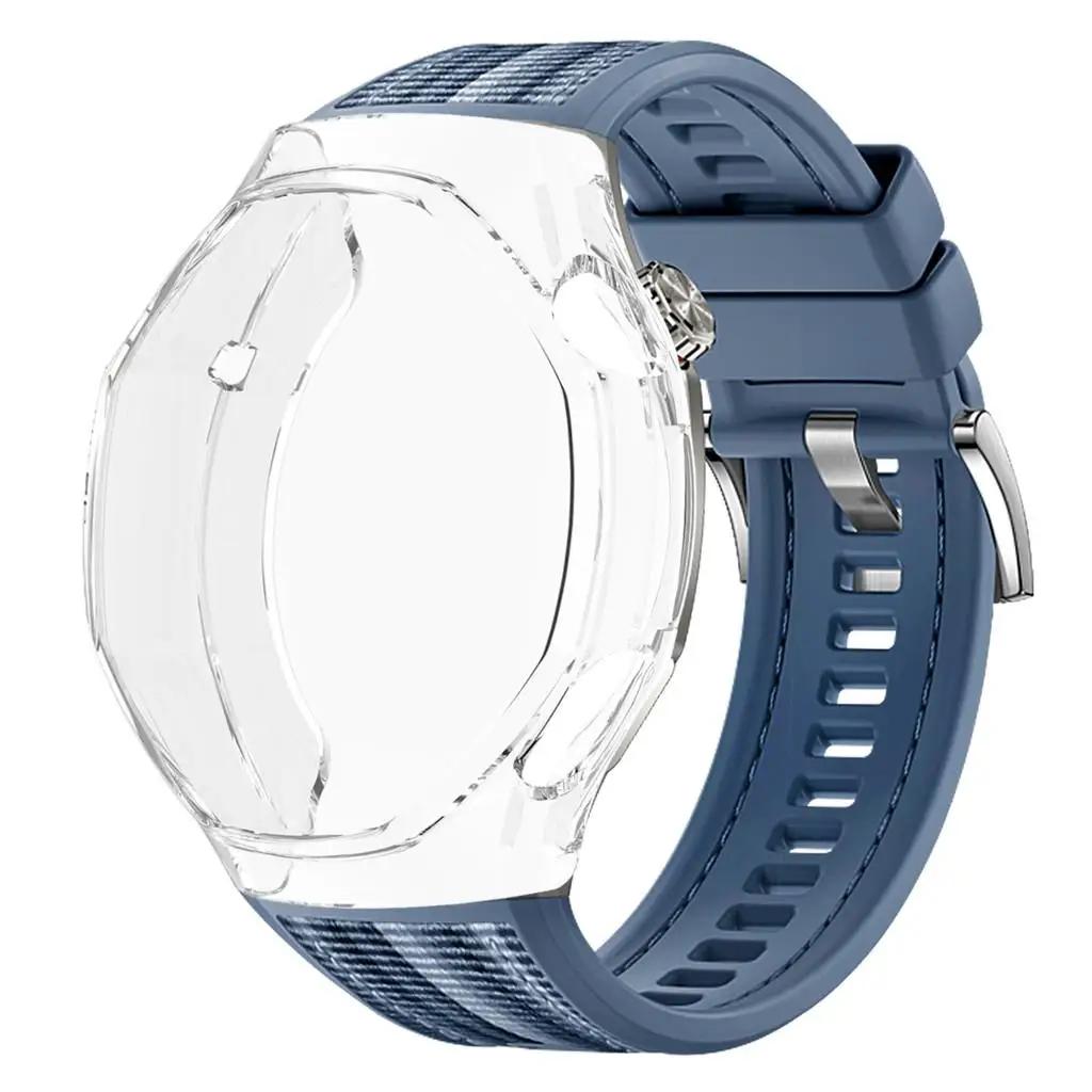 TPU Soft Case+Silicone Sport Woven Bracelet Band With TPU Protector Bumper Shell Cover For Huawei GT6 Pro 46mm