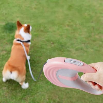 Retractable Dog Leash 16 Ft Heavy Duty Rope Pet Leash Tangle-free Leash with Handle One-Button Control for Secure Walks Small Medium Dogs