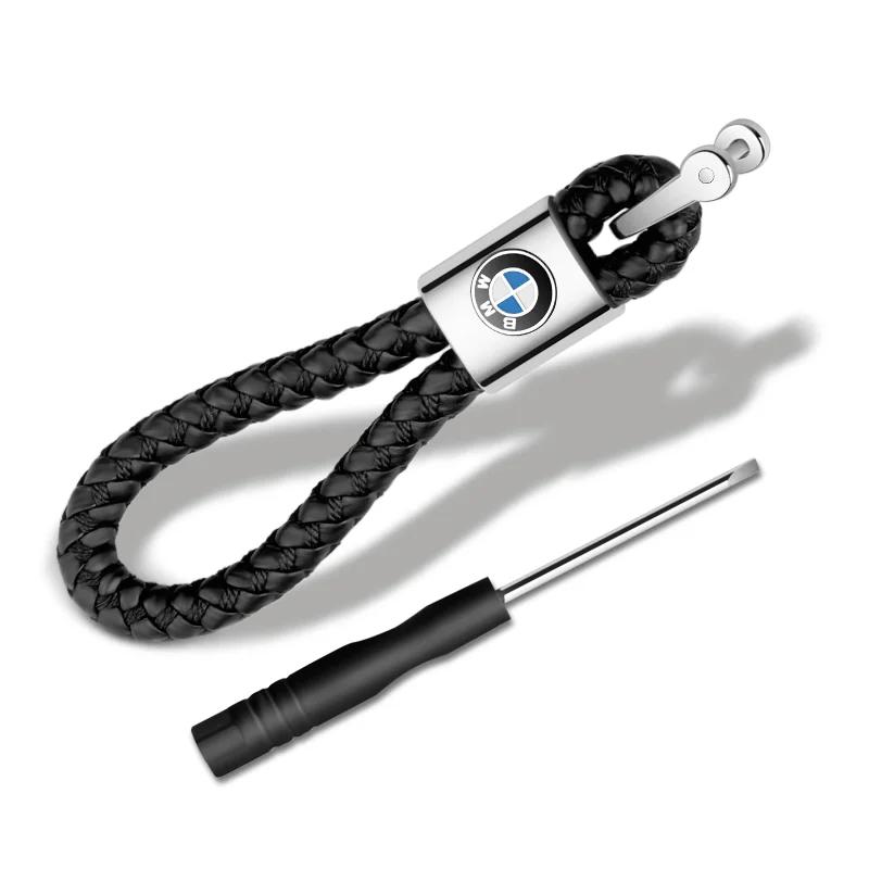 

Car Sticker 2025 Hot Leather+Metal Car Styling Keychain Key Chain Keyrings Key Holders for BMW Performance E46 E60 E90 E39 E36 X