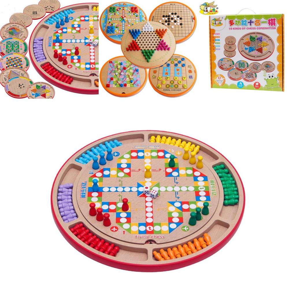 Wooden Kids Puzzle And Strategy Game Set For Early Education And Brain Development