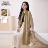 Xiangying British Style Modal-Cotton Mid-Length Trench Coat