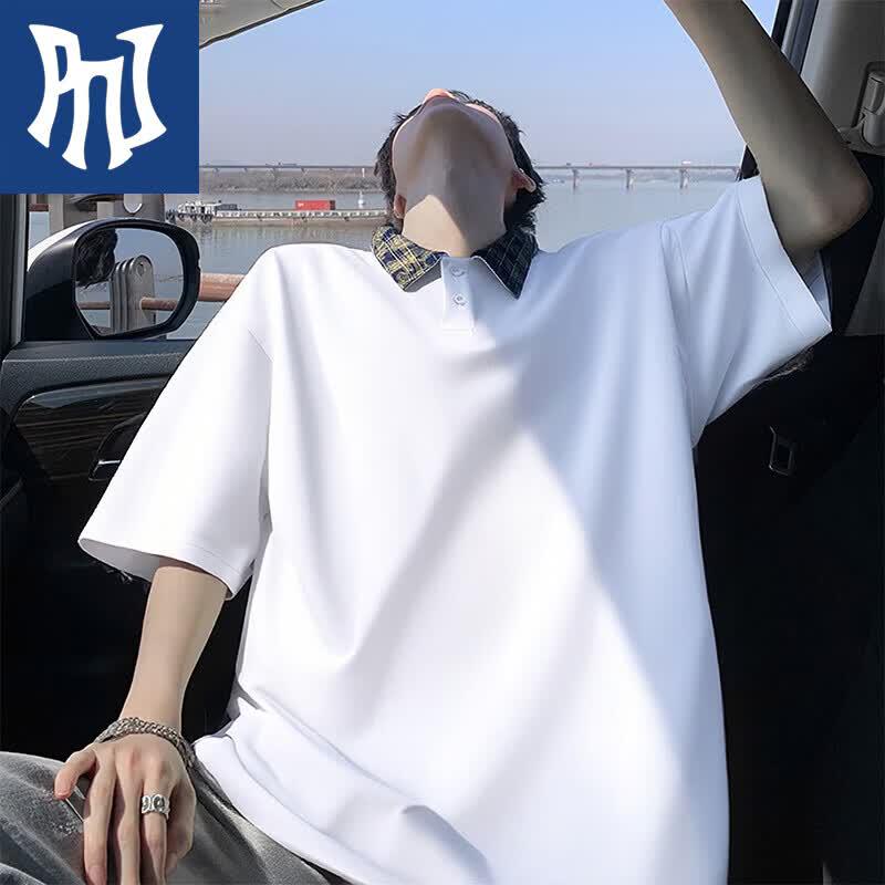 PNJ Men s Retro Patchwork Polo Shirt L