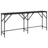Console Table Black Oak Effect 180 X 30 X 75 Cm