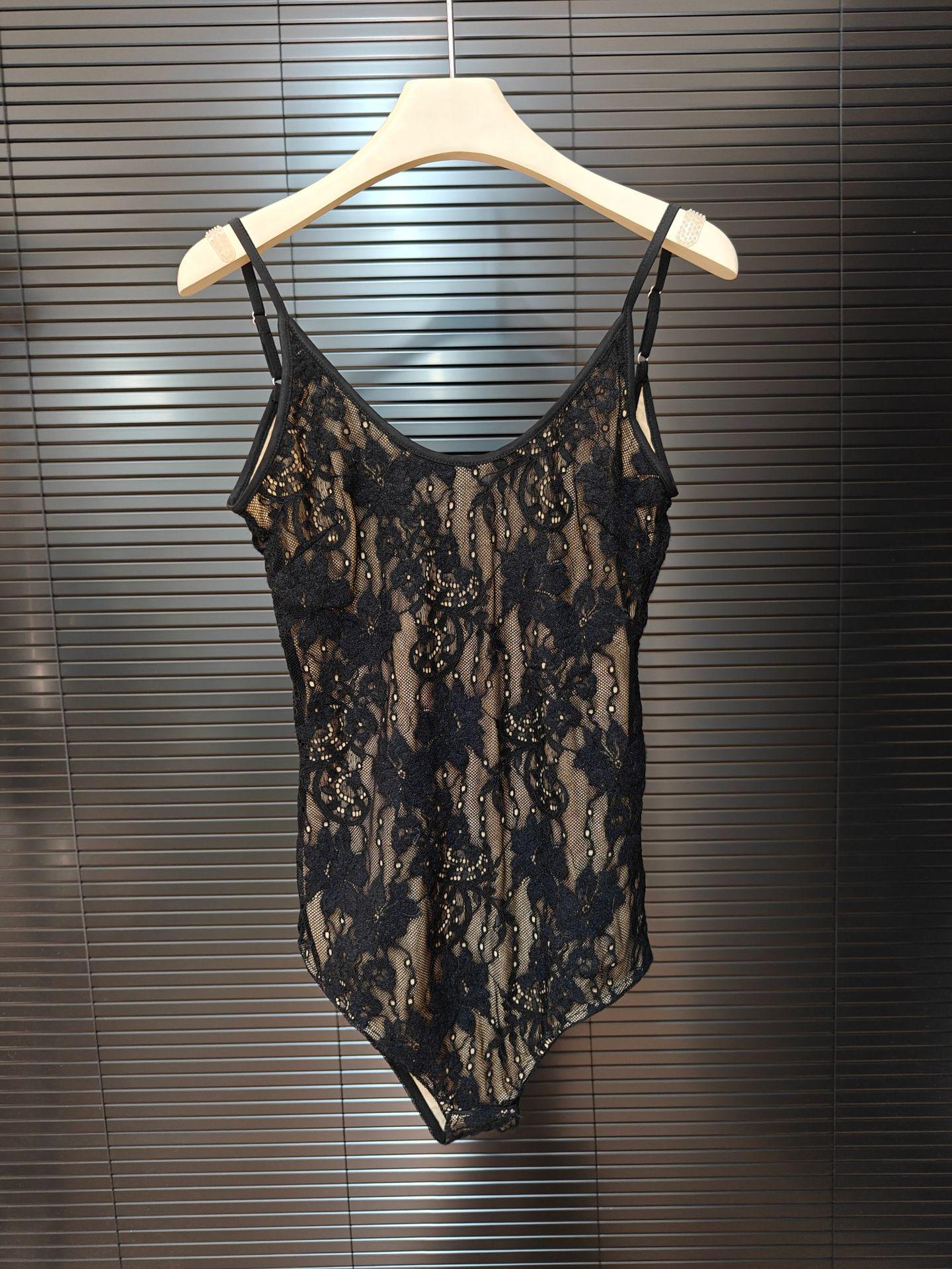 

Женский кружевной жилет-комбинезон с открытой спиной – европейский и американский стиль, облегающий крой, осенне-зимний дизайн Large чёрный