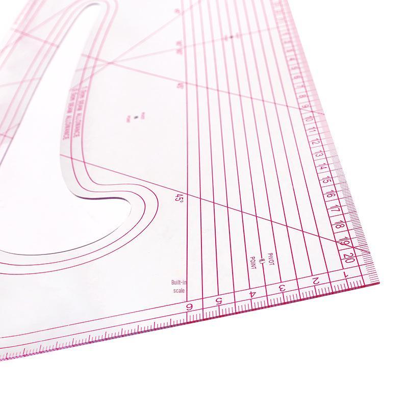 Multi-Functional Curve & Straight Ruler for Professional Pattern Making, Grading, and Cutting in Sewing