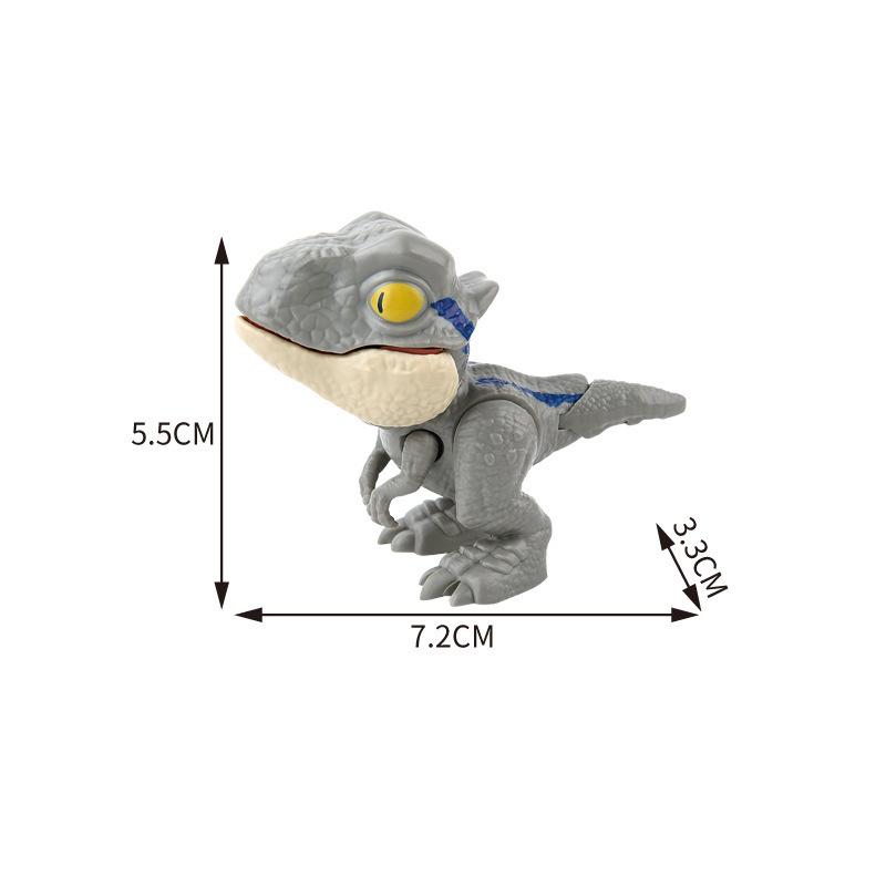 Non-Toxic Jurassic Finger Dinosaur Triceratops Tyrannosaurus Model Toys For Kids Creative Finger Biting Dinosaurs Interactive Toy Children Gift