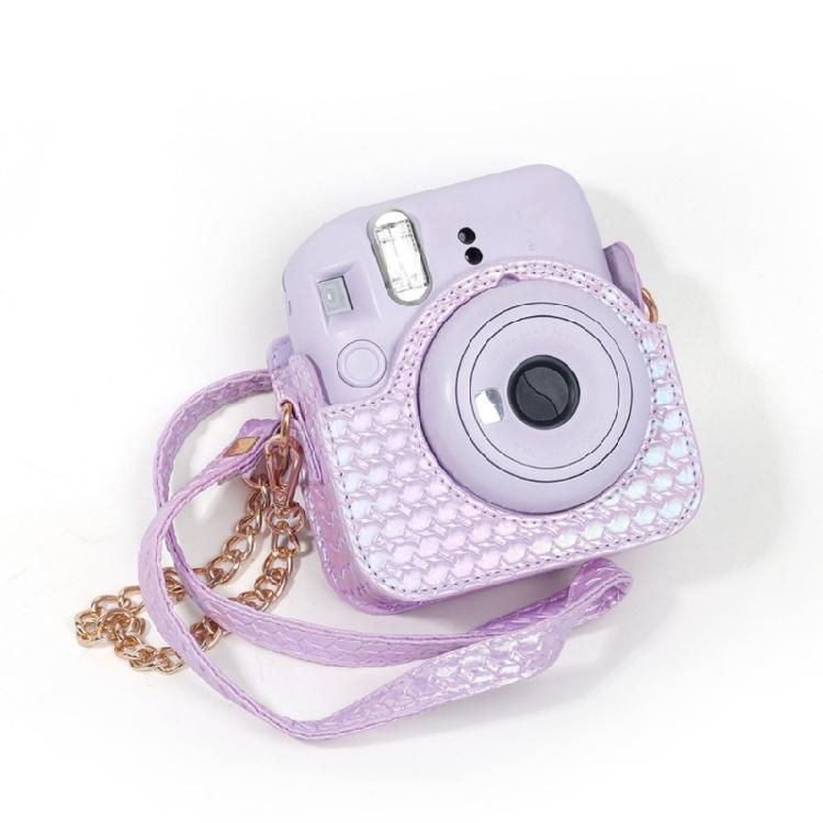 Soft PU Leather Camera Case for Mini 12 Instants Camera Silicone Protectors Bag with Removable Straps