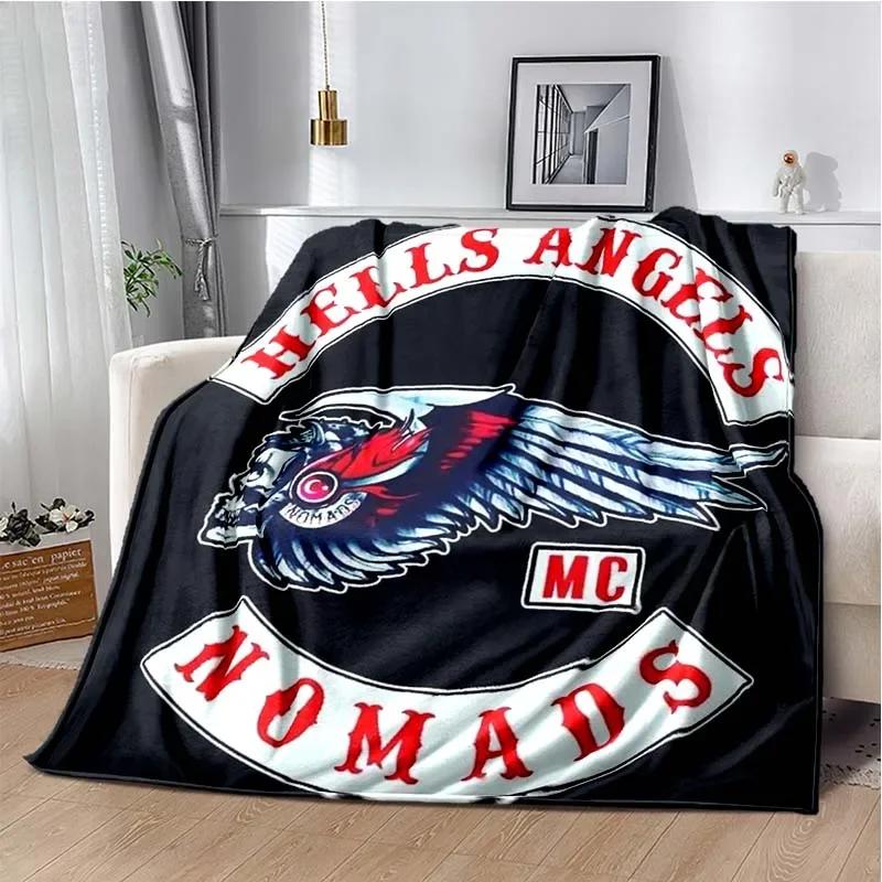 

Мотоклуб Hells Angels HAMC Логотип Одеяло Домашний Диван Кровать Теплое и Удобное Четыре Сезона Сон Мягкое Одеяло Подарок Аирдроп 30x40in