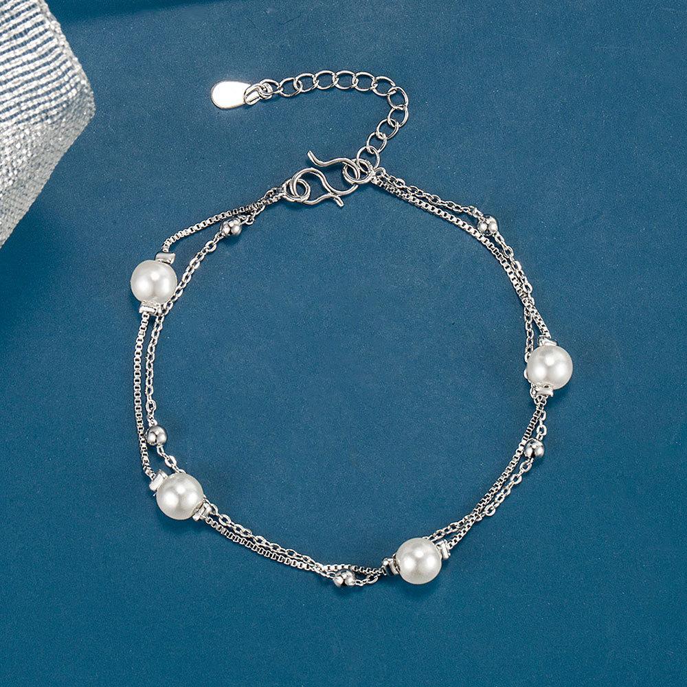 Bracelet de perles double couche pour femme, style simple et froid, étudiant Mori Girlfriend, bijoux en perles personnalisés