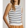 Lauren Ralph Lauren Striped Cotton Sleeveless Sweater Wmlrswescm20056100