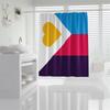 Gaslight Gatekeep Girlboss Dreifarbig Polyamorie Pride Flag Duschvorhang-Set Mit Ösen Und Haken Für Badezimmerdekoration