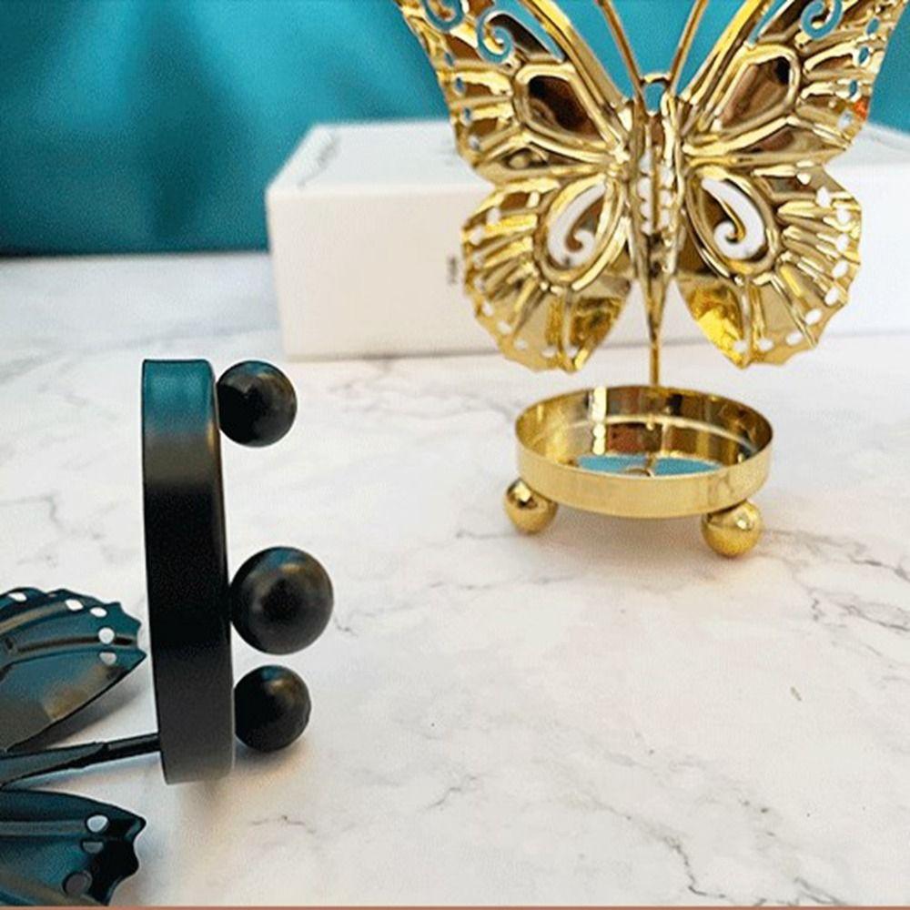 Elegant Butterfly Candlestick Ornaments Unique Iron Candle Stand Butterfly Candle Holders  Birthday