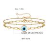 18K Gold-Plated Multi-Layer Blue Evil Eye Stainless Steel Bracelet