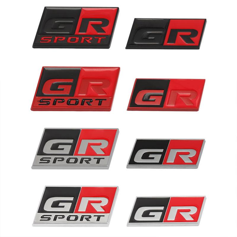 yscr3 3D Metal Car Sticker GR Sport Logo Emblem Badge Decals for Toyota HV YARiS RZ RC RS C-HR Corolla Prius Harrier Camry Tacoma rav4