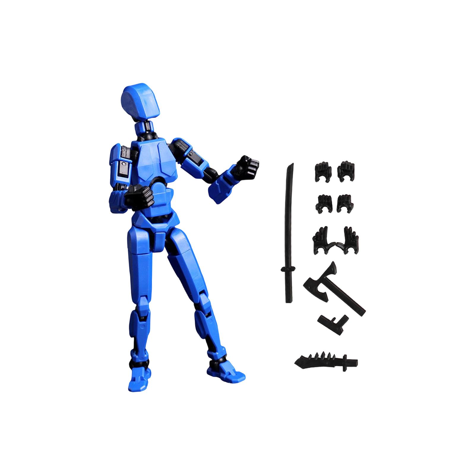 

Articulated Multi-Joint Poseable Figure with Interchangeable Hands and Weapons Set for Creative Assembly and Stress Relief Toy for Adults and Kids One Size