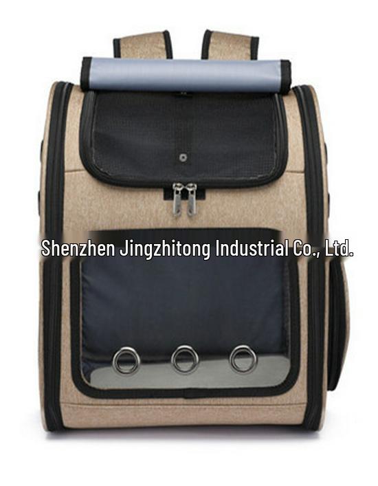 Breathable Expandable Pet Backpack: Portable, Foldable Carrier for Cats and Dogs 34x26x43 cm