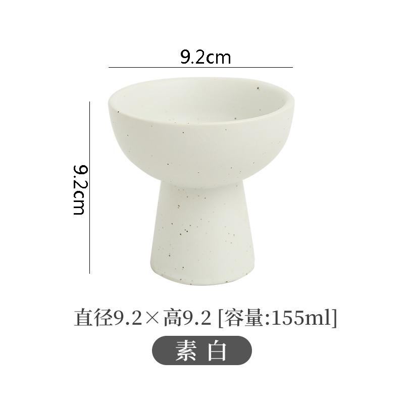 Ceramic Dinner Bowls High Feet Snack Bread Dessert Tray Soup Basin Soup Bowl Restaurant Round Specialty Tableware Cooking Plates